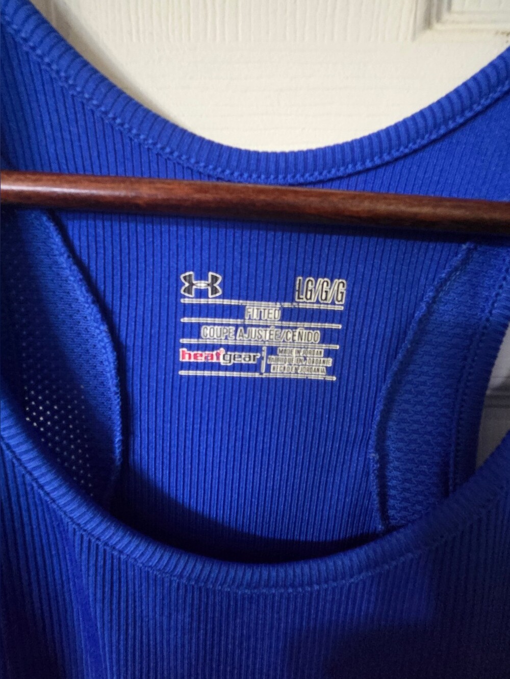 Under Armour Blue Ribbed Racerback Tank Top - Picture 3 of 3